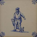 Delft Tile Series - 17th C Fisherman SOLD