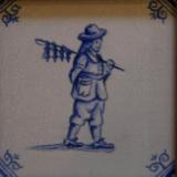 Delft tile Series - 'Town Catcher' SOLD