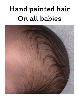 Hand painted hair on babies 