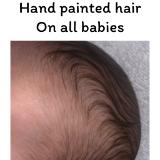 Hand painted hair on babies 