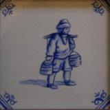 Delft Tile Series - ' 17th C Waterman' SOLD