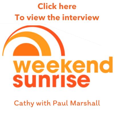 Watch the interview here ~ Weekend Sunrise 7 Network 