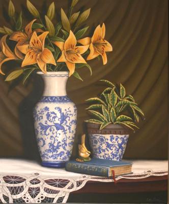 'Lilies and the Wren' SOLD