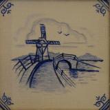 Delft Tile Series - 17th C Delft Windmill I - SOLD
